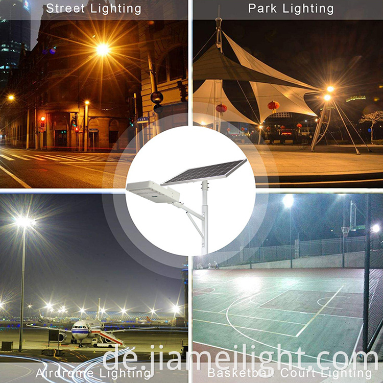 50W 60W 80W 100W 120W Bewegungssensor Split LED Solar Street Lampe